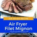 Pin image for Air Fryer Filet Mignon