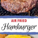 Pin image for Air Fried Hamburger.
