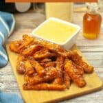 Pin image for air fryer carrot fries.