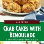 Pin image for Air Fryer Crab Cakes