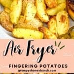 Pin image for Air Fryer Fingerling Potatoes.
