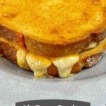 Pin image for air fryer grilled cheese sandwich.