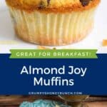 Pin image for Almond Joy Muffins.
