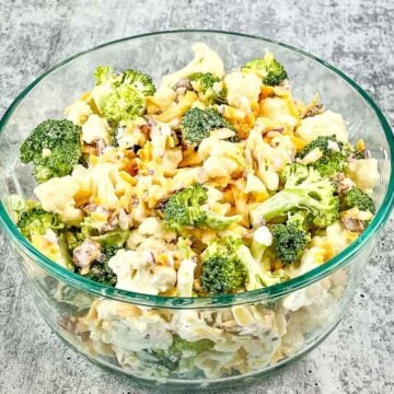 Featured image for Amish Broccoli Cauliflower Salad.