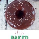 Pin image for Baked Chocolate Mocha Doughnuts.