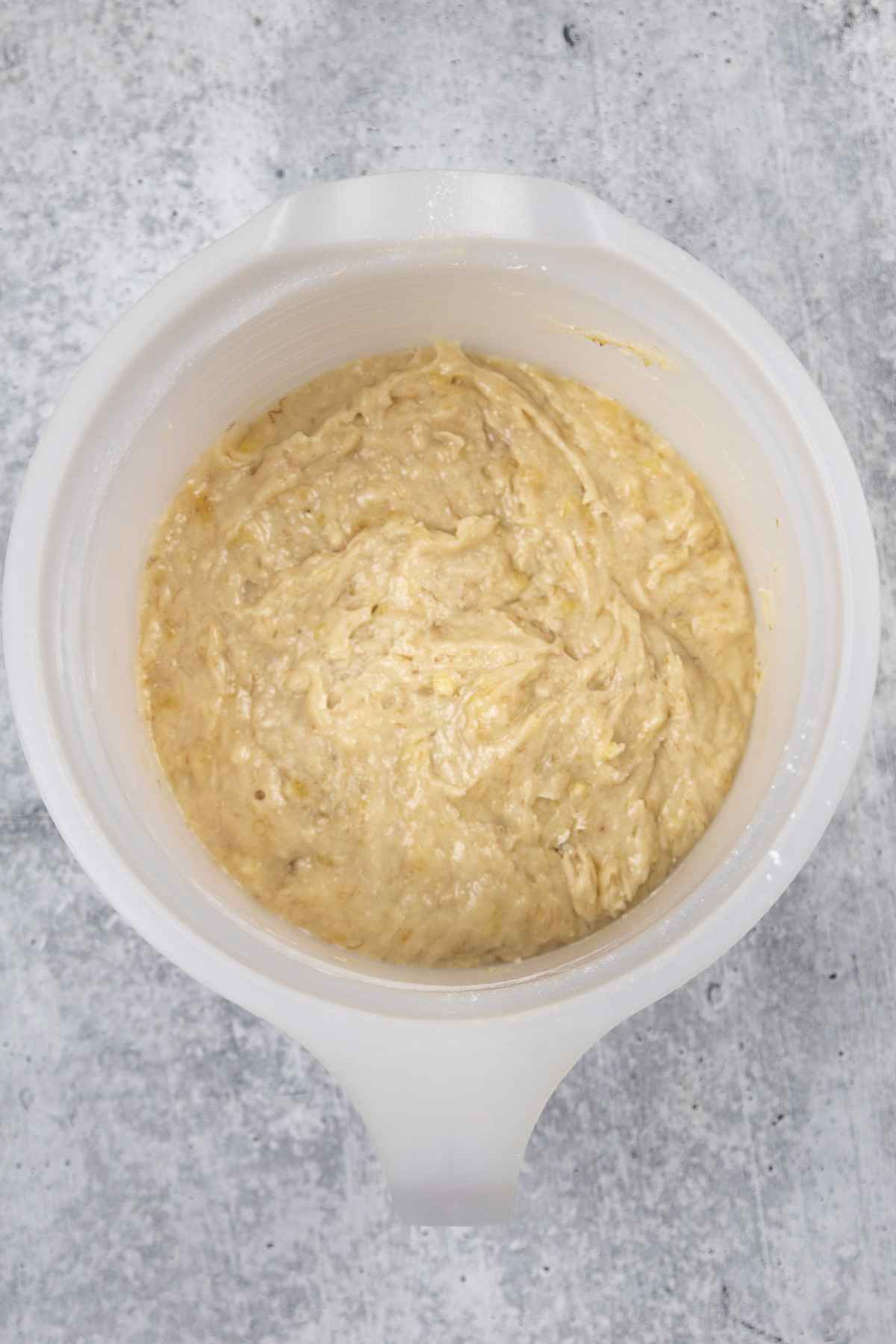 Banana muffin batter.