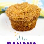 Pin image banana crumb muffins.