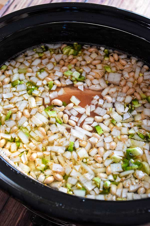 Ingredients in the slow cooker