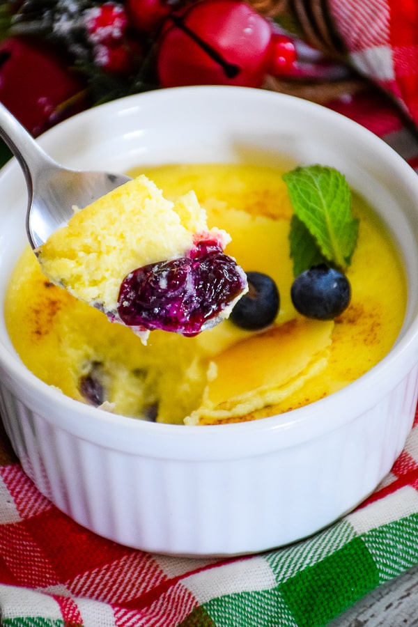 Keto Blueberry Creme Brulee