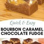 Pin image for bourbon fudge.