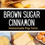 Pin image for brown sugar cinnamon pop tarts.