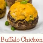 Buffalo Chicken Stuffed Mushrooms Pin