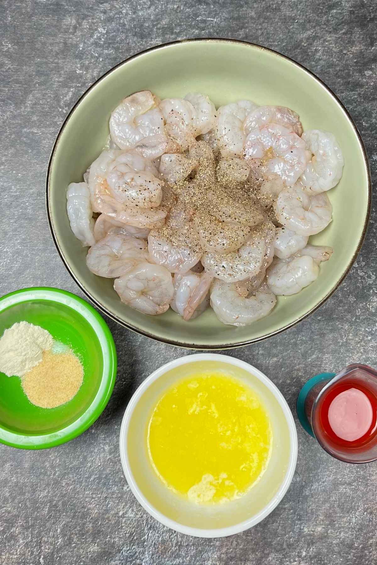 Ingredients for Buffalo Shrimp.