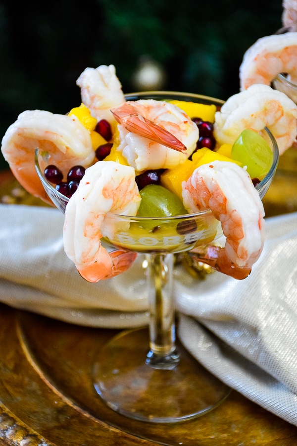 Champagne Marinated Shrimp and Fruit Salad