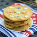 Featured image for Chewy M&M Cookies.