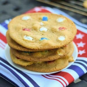 Featured image for Chewy M&M Cookies.