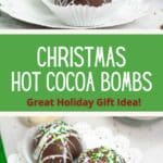 Christmas hot cocoa bombs pin.