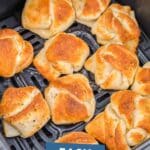 Pin image for Easy Air Fryer Garlic Knots.