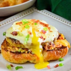 Featured image for Fried Green Tomato Eggs Benedict.
