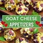 Pin image for goat cheese appetizers.