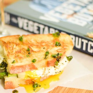 Grilled Asparagus, Taleggio, and Fried Egg Panini