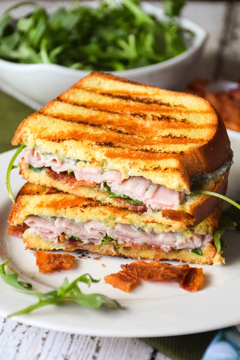 Grilled Ham, Bacon and Blue Cheese Sandwich