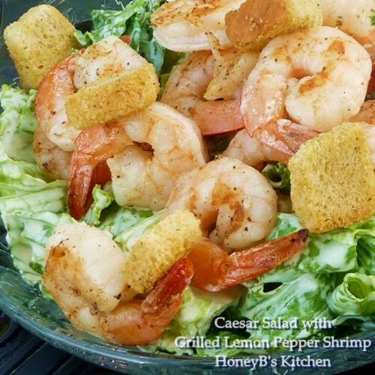 Featured Image for Grilled Shrimp Caesar Salad.