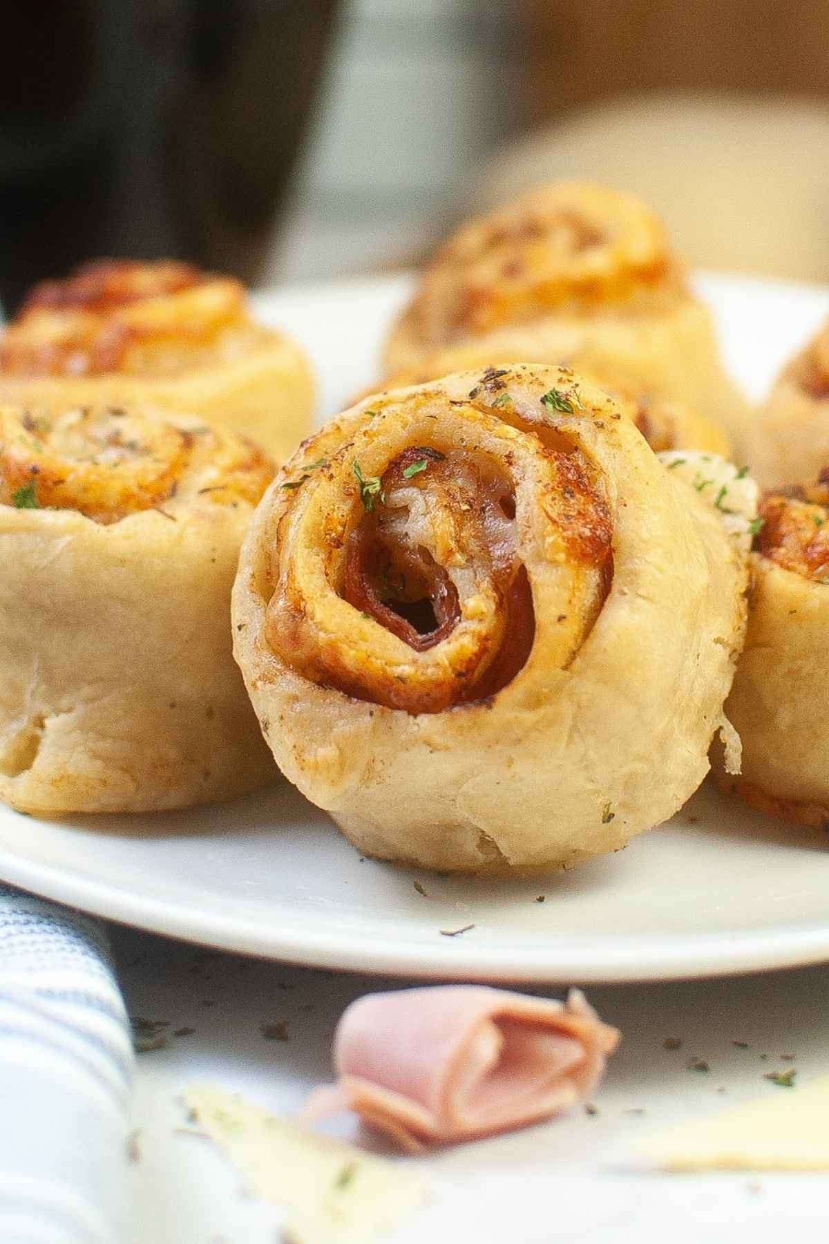 Hero image for Air Fryer Ham and Cheese Pinwheels.