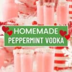 Pin image for peppermint vodka.