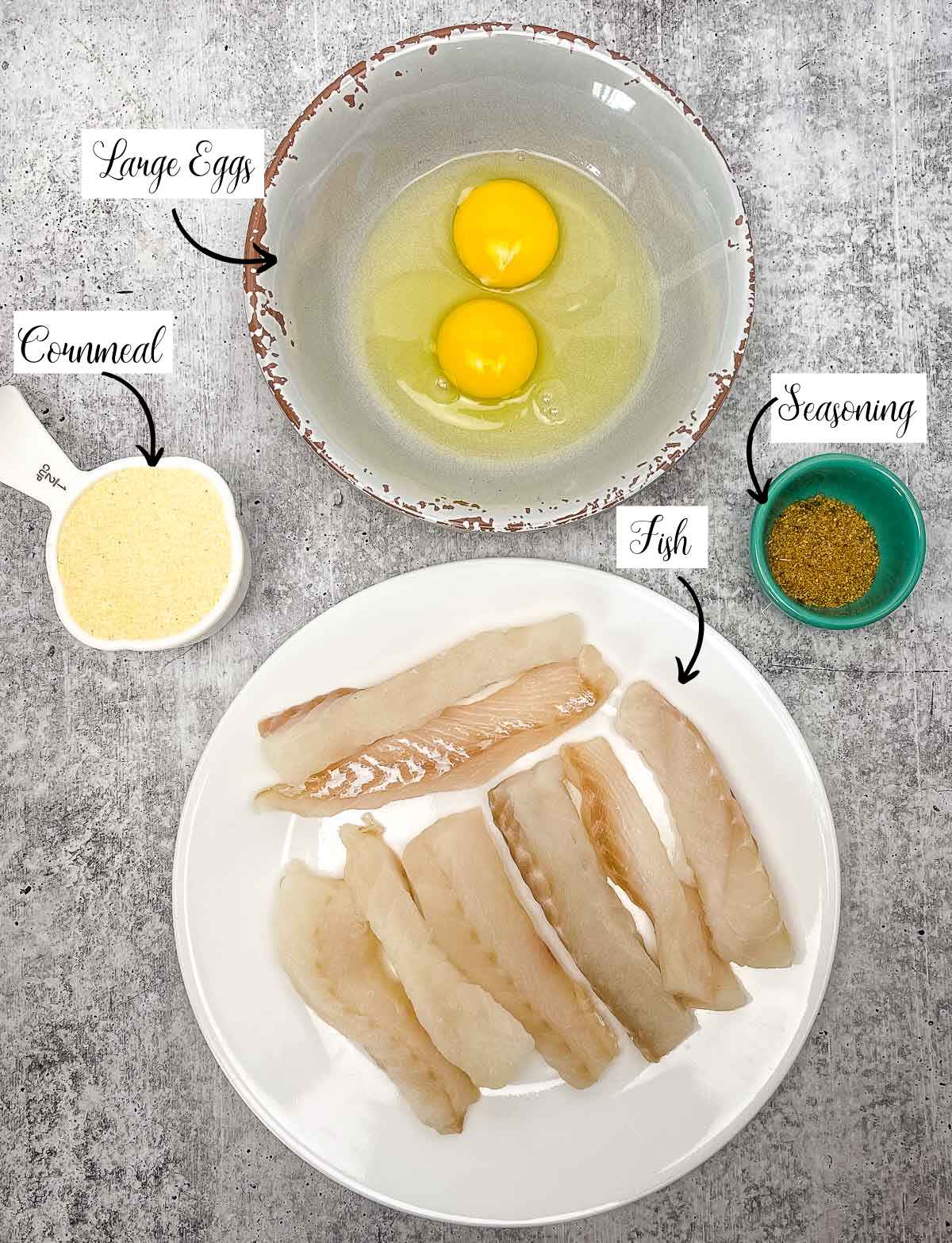 Air Fryer Fish Sticks Ingredient Image.