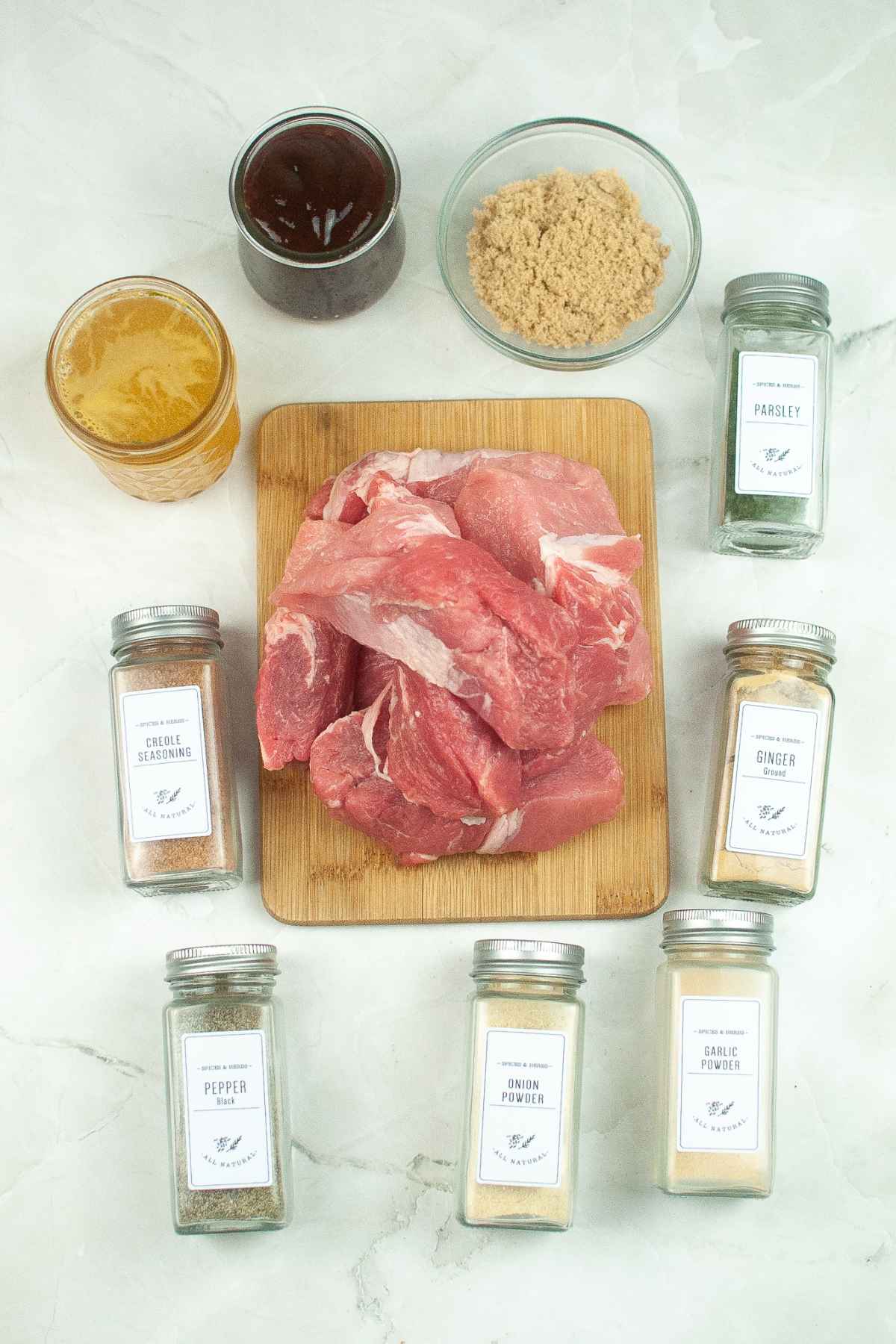 Ingredients for Instant Pot Country Style Ribs.