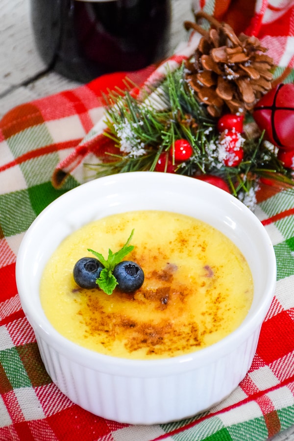 Keto Blueberry Creme Brûlée