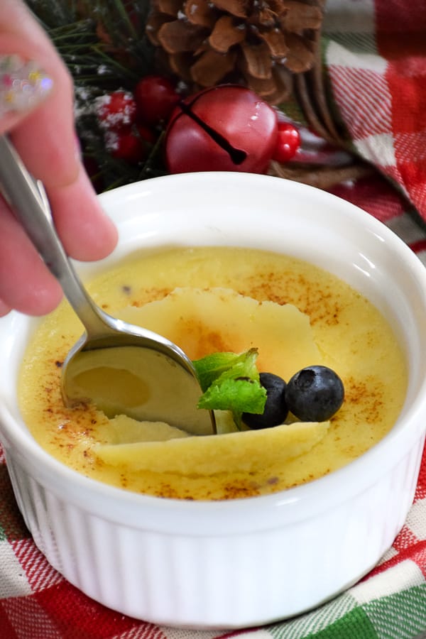 Keto Blueberry Creme Brulee