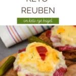 Pin image for keto reuben.