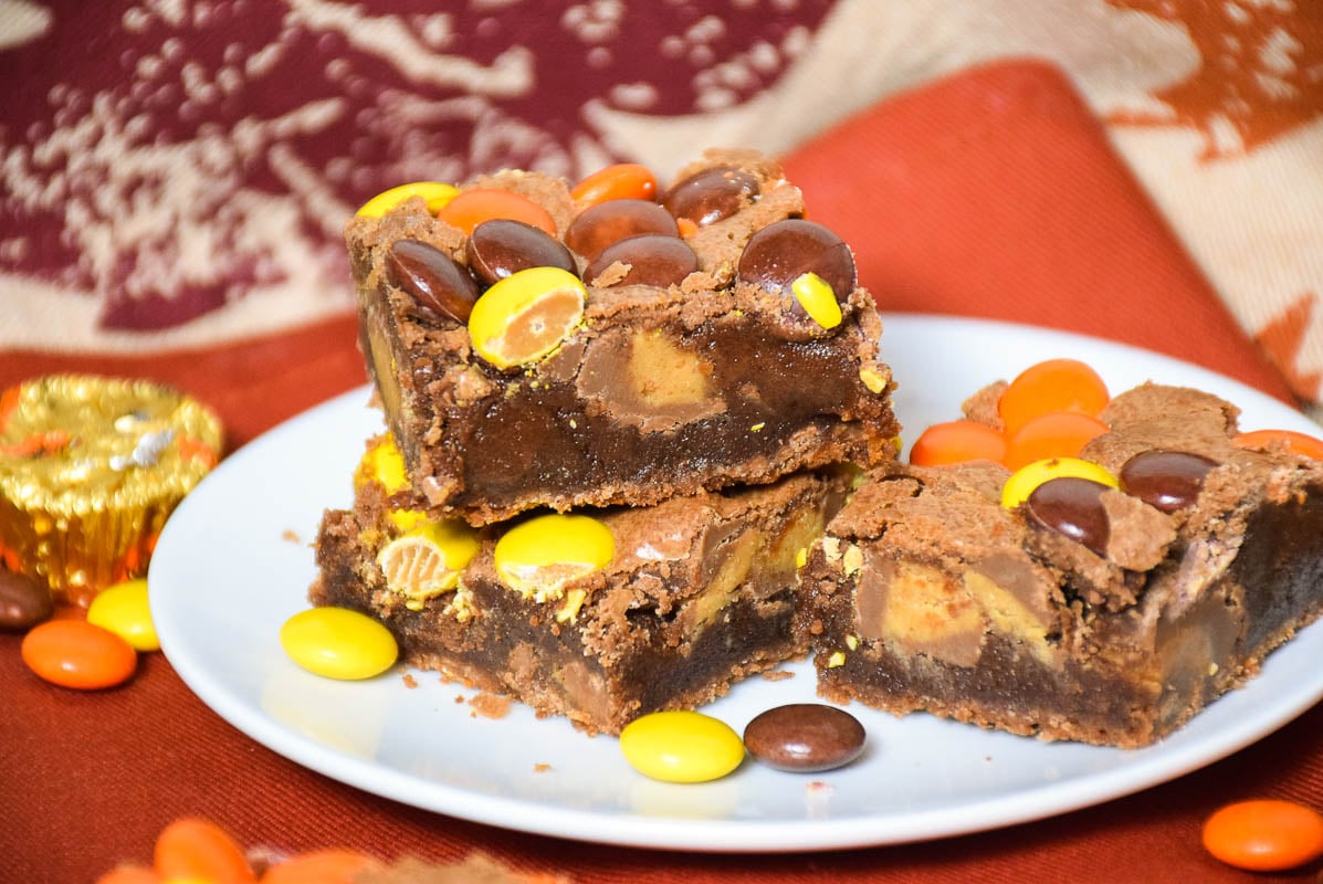 Loaded Peanut Butter Cup Brownies