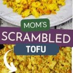 Pin image for scrambled tofu recipe.