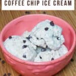 Pin image for coffee no churn ice cream.