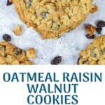 Pin image for oatmeal cookies.
