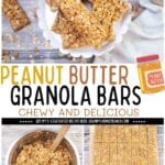 Pin image for Peanut Butter Granola Bars.