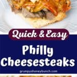Pin image for philly cheesesteaks.
