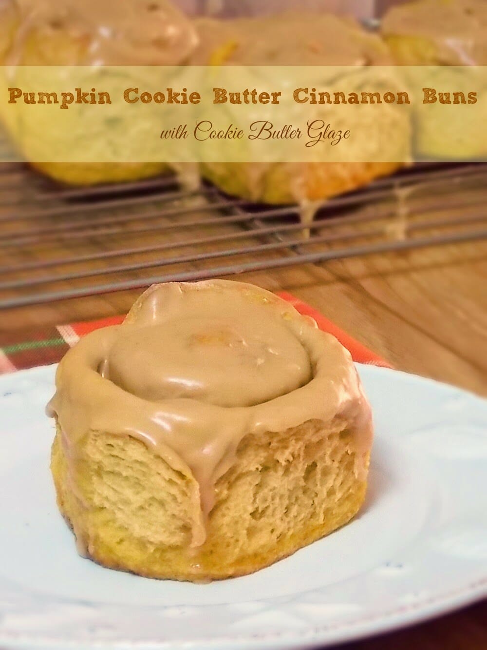 Pinnable image for cookie butter cinnamon buns