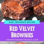 Pin image for red velvet brownies.