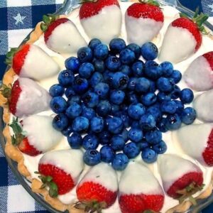 Featured image for red white and blueberry pie.