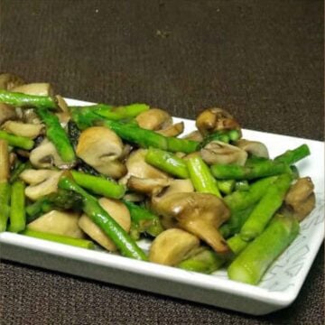 Featured image for Roasted Asparagus and Mushrooms.