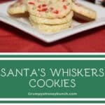 Pin image for Santa's Whiskers Cookies.