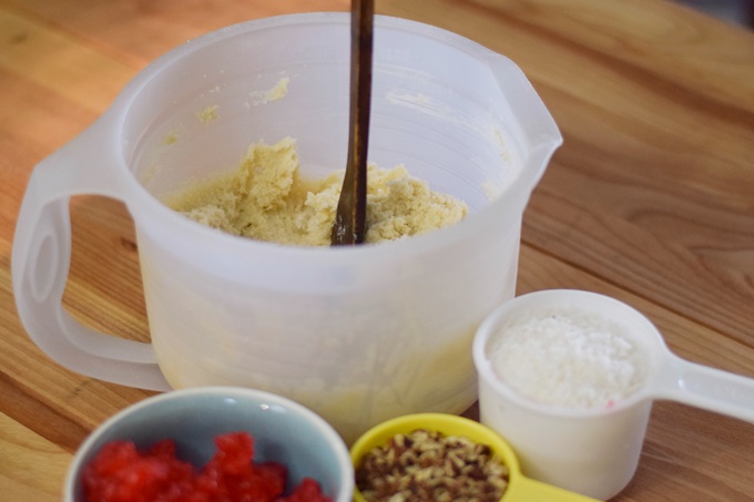 Ingredients to make Santa's Whiskers Cookies.