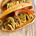 Sausage and Peppers Sandwich.