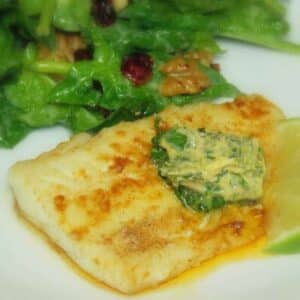 Featured image for Skillet Cod with Cilantro Lime Butter.