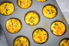 baked egg muffins in baking pan