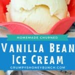 Pin image for vanilla bean ice cream.